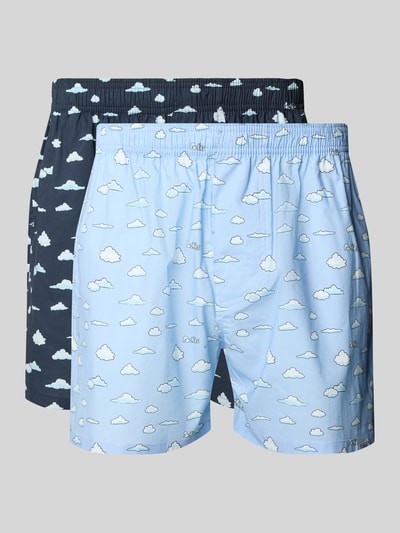 POCKIES Boxershorts mit Label-Detail im 2er-Pack Hellblau 1
