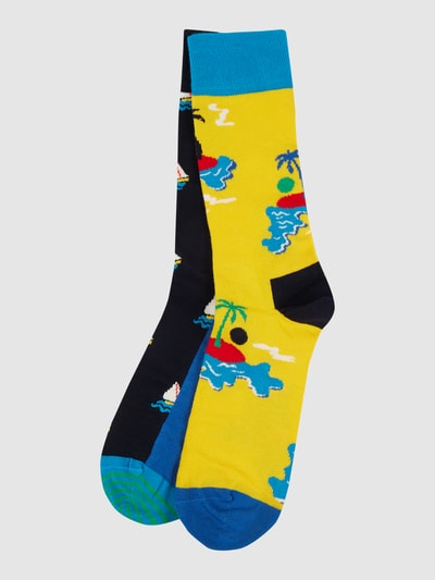 Happy Socks Sokken met stretch per 2 paar  Blauw - 1