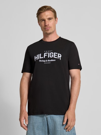 Tommy Hilfiger Regular Fit T-Shirt aus reiner Baumwolle Black 4