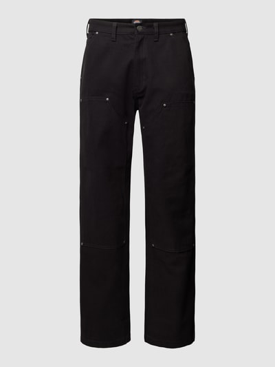 Dickies Broek met labeldetail, model 'CANVAS' Zwart - 2