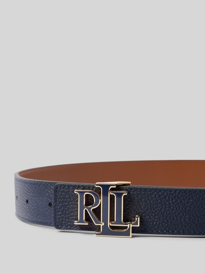 Lauren Ralph Lauren Riem van echt rundleer model 'REV' Donkerblauw - 2