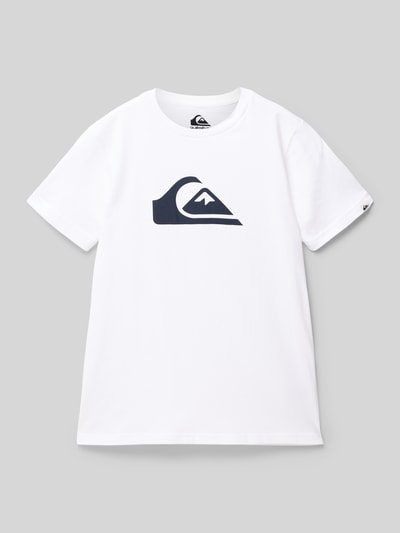 Quiksilver T-shirt z nadrukiem z logo Biały 1
