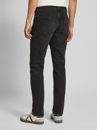 Calvin Klein Jeans Slim fit jeans met logopatch, model 'Essential' Zwart - 5