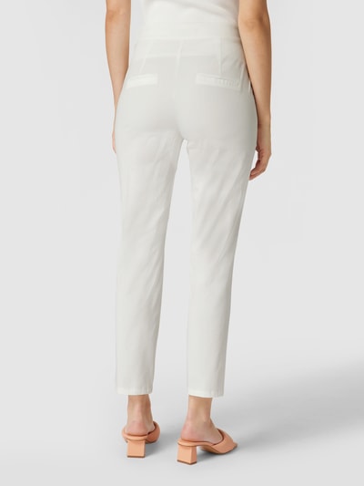 Marc Cain Stoffen broek met siernaden Offwhite - 5