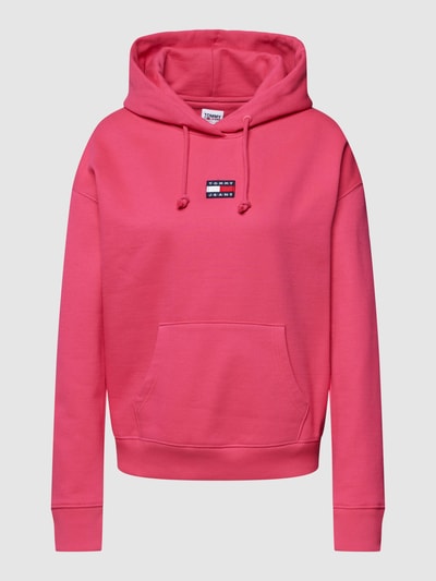 Tommy Jeans Hoodie met labelpatch Felroze - 2