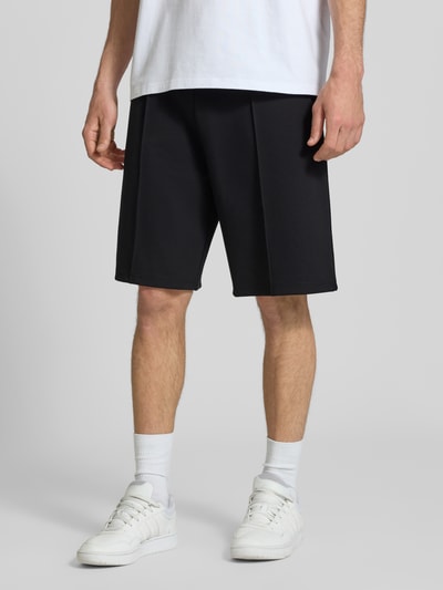 REVIEW Sweatshorts mit elastischem Bund und Ziernähten Black 4