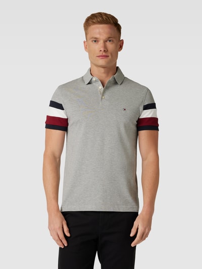 Tommy Hilfiger Poloshirt met mouwen in colour-blocking-design Lichtgrijs gemêleerd - 4