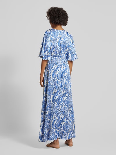 B.Young Midi-jurk met all-over print, model 'Farinela' Rookblauw - 5