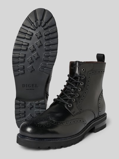 DIGEL Boots van leer met ritssluiting, model 'Spencer' Zwart - 4