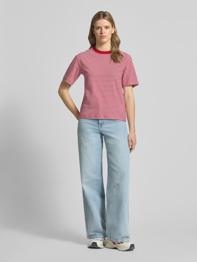 Marc O'Polo DENIM męski t-shirt o kroju regular fit z czystej bawełny Czerwony 1
