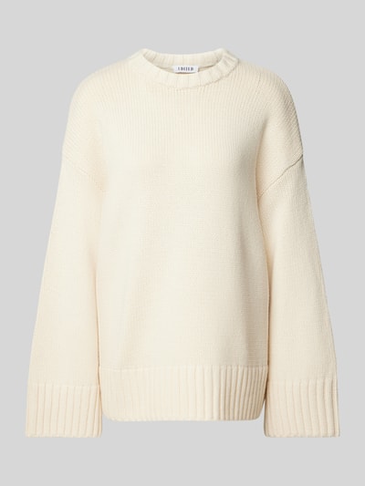 EDITED Gebreide pullover met extra brede schouders, model 'Christel' Offwhite - 1