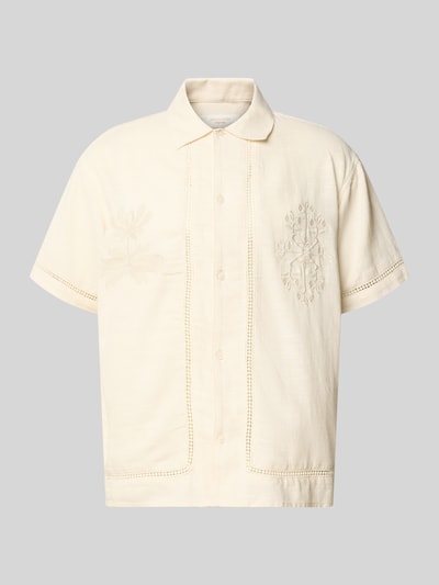 JACK & JONES Relaxed Fit Freizeithemd aus Lyocell-Mix Modell 'Menton' Offwhite 2