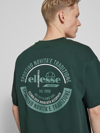 Ellesse T-shirt met labeldetail, model 'SINDIA' Donkergroen - 3