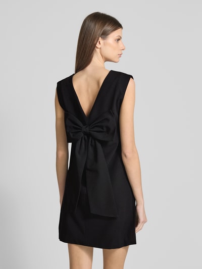 Vila Kokerjurk met strikdetail, model 'VIGERY' Zwart - 5