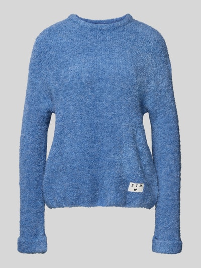 ICHI Regular fit pullover met wol, model 'Larisa' Rookblauw - 2