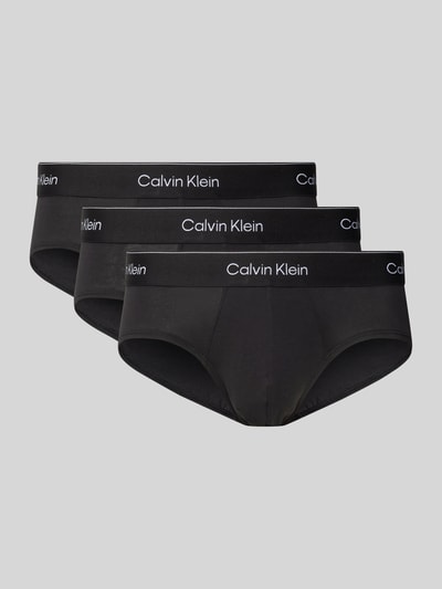 Calvin Klein Underwear Slip mit elastischem Label-Bund im 3er-Pack Black 1