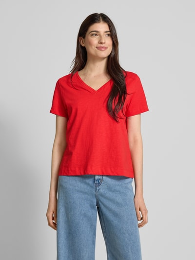 s.Oliver RED LABEL Regular Fit T-Shirt aus reiner Baumwolle Rot 4