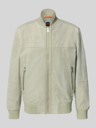 BOSS Orange Regular Fit Jacke aus echtem Ziegenleder Modell 'JOHICE' Lind 2