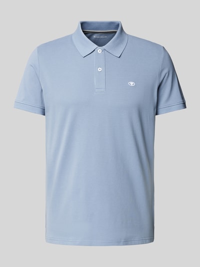 Tom Tailor Regular Fit Poloshirt aus Baumwoll-Piqué mit Logo-Stitching Rauchblau 2