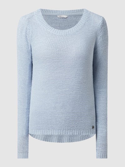 Only Pullover mit Logo Modell 'Geena' Hellblau 2