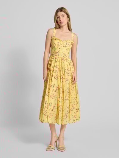 LACE & BEADS Cocktailkleid im Allover-Look Gelb 4