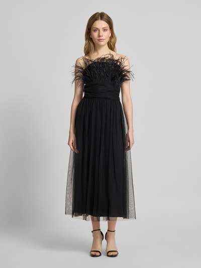 LACE & BEADS Abendkleid aus Tüll Black 4