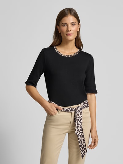 Marc Cain Regular Fit T-Shirt mit Animal-Print Black 4