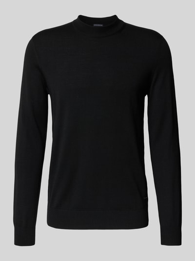 JOOP! Collection Gebreide pullover van zuivere wol, model 'Davide' Zwart - 2