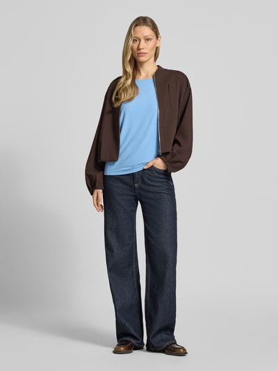 s.Oliver RED LABEL loose fit T-shirt van viscosemix Oceaanblauw - 1