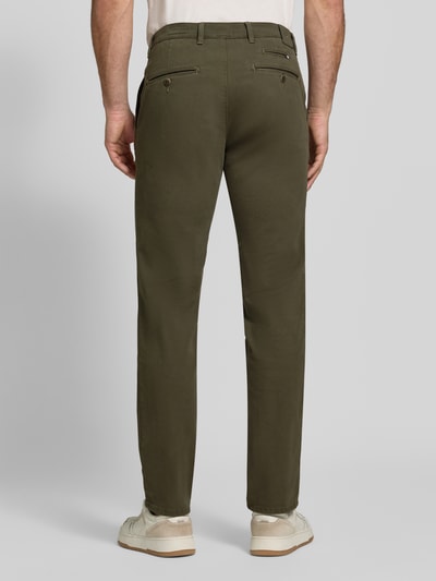 Brax Modern Fit Chino aus Baumwoll-Mix Modell 'Fabio' Oliv 5
