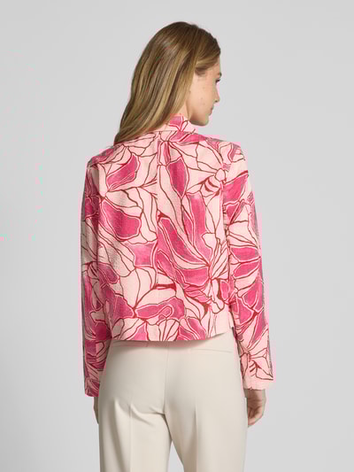 s.Oliver BLACK LABEL Regular Fit Kurzblazer aus reiner Baumwolle Pink 5