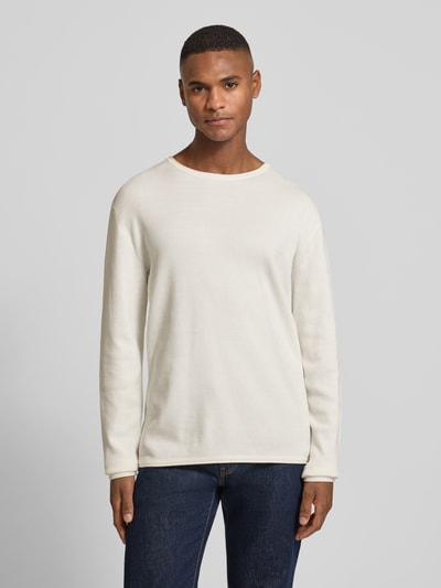 Tom Tailor Denim Regular Fit Strickpullover aus reiner Baumwolle Offwhite 4