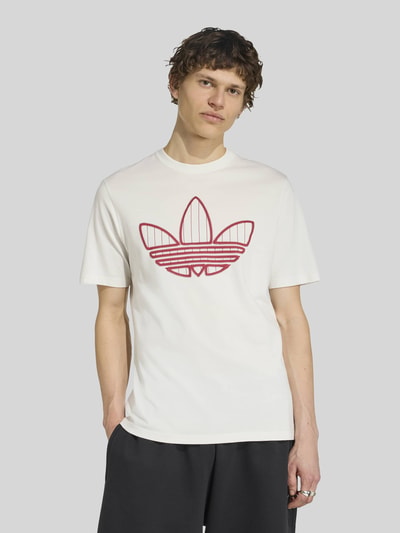 adidas Originals Regular Fit T-Shirts aus reiner Baumwolle mit Logo-Stitching Weiss 3