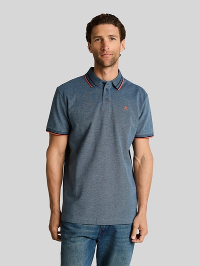 Tom Tailor Koszulka polo o kroju regular fit z kołnierzykiem w kontrastowym kolorze Jasnoniebieski 4