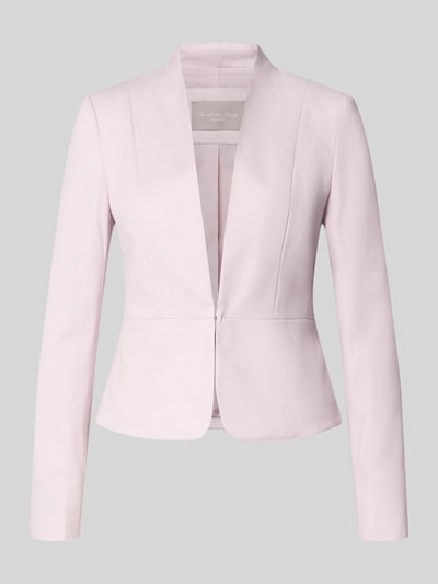 Produktfoto, Fein strukturierter Blazer mit V-Ausschnitt von Christian Berg Woman Selection in zartem Rosé, Slim Fit, glatte Textur