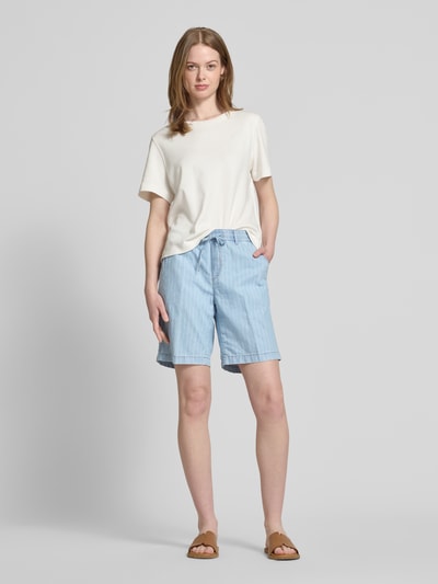 Brax Shorts mit elastischem Bund und Tunnelzug Modell 'MAINE' Hellblau 1