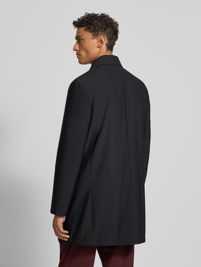 Strellson Regular fit lange jas met platte kraag, model 'NARO' Marineblauw - 5