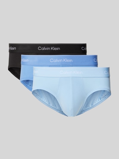 Calvin Klein Underwear Slip mit elastischem Label-Bund im 3er-Pack Blau 1