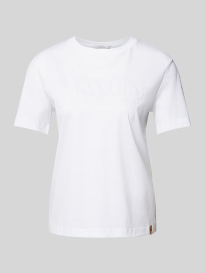 MaxMara Leisure T-Shirt mit Label-Schriftzug Modell 'PAGGIO' Weiss 2