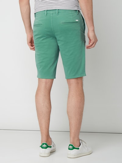 BOSS Orange Slim Fit Shorts mit Stretch-Anteil Modell 'Schino' Gruen 5