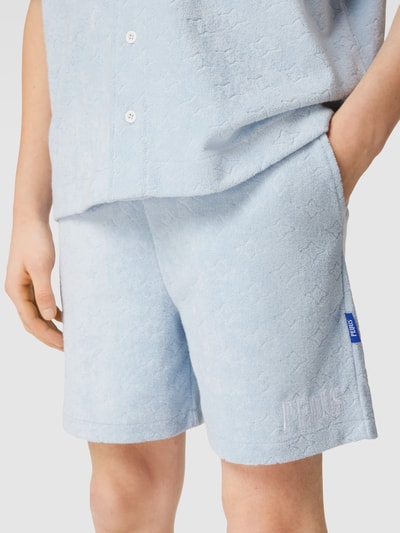 PEQUS Shorts mit Strukturmuster Ozean Blau 3