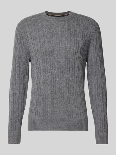 BOSS Regular Fit Strickpullover aus Schurwoll-Kaschmir-Mix Modell 'HETICO' Hellgrau 2