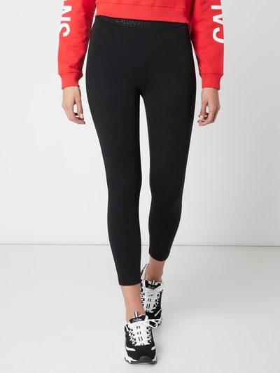 Calvin Klein Jeans Legging met elastische band met logo Zwart - 4