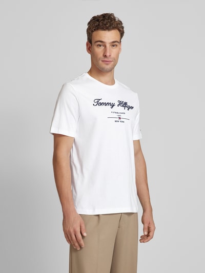 Tommy Hilfiger T-shirt met labelstitching Wit - 4