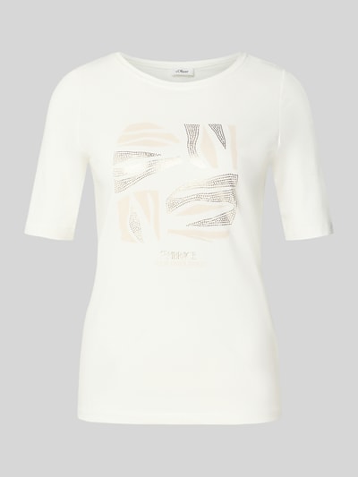 s.Oliver RED LABEL Regular fit T-shirt van katoenmix Wit - 2