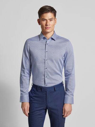 Eterna Slim Fit Business-Hemd mit Kentkragen Bleu 4