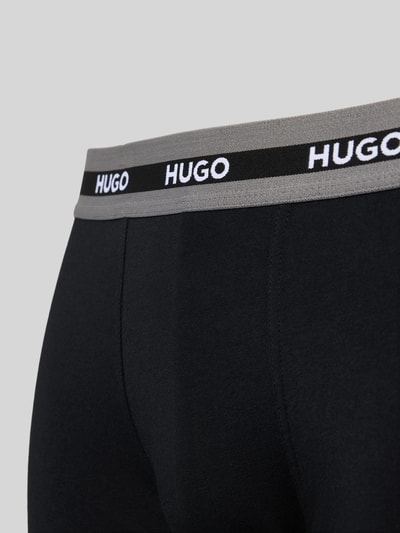HUGO Boxershort met elastische band met logo in een set van 3 stuks Zwart - 2