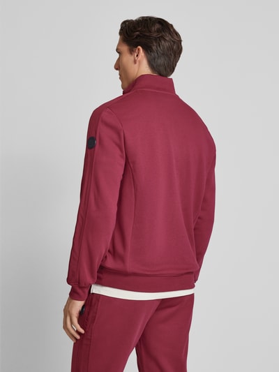 Joy Sweatjack met opstaande kraag, model 'DORIN' Bordeaux - 5