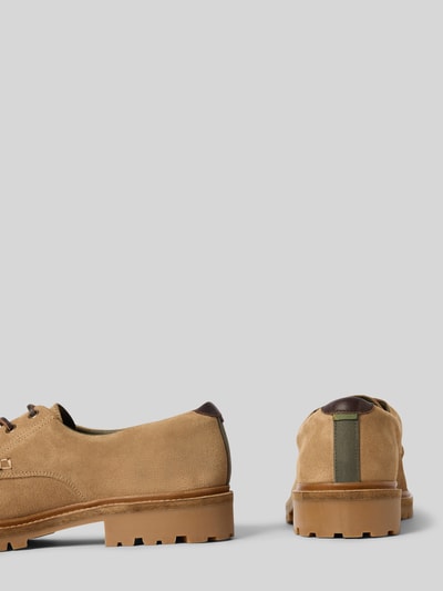 Barbour Schnürschuhe aus Veloursleder-Mix mit Baumwoll-Anteil Modell 'PAXTON APRON DERBY' Beige 2