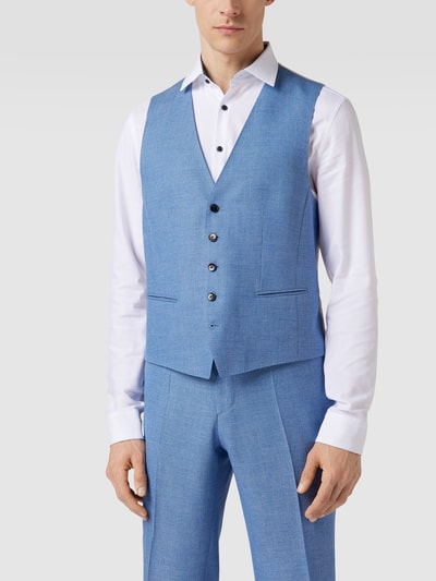 BOSS Gilet met all-over label, model 'Jeckson' Marineblauw - 4